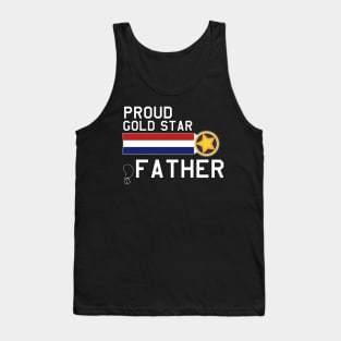 Proud Gold Star Military Father Tank Top